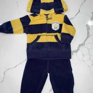 Carter’s Two Piece Yellow Stripped Hoodie Set